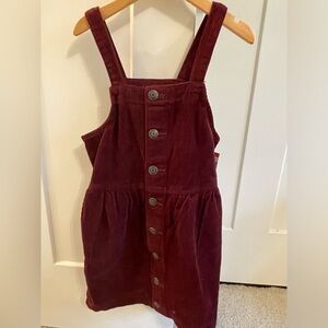 NWT Target Cat & Jack Girls Corduroy Maroon Dress size Small